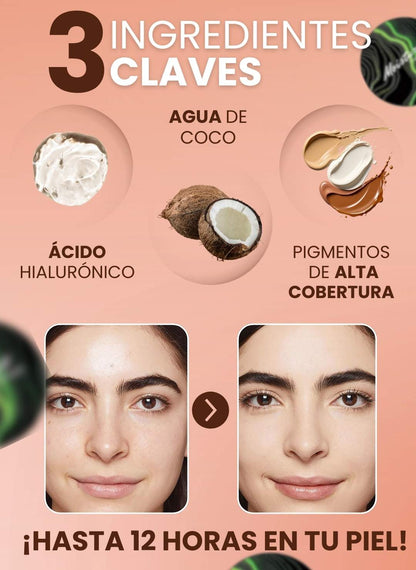 GlowCushion – Base Coreana Hidratante con Acabado Porcelana